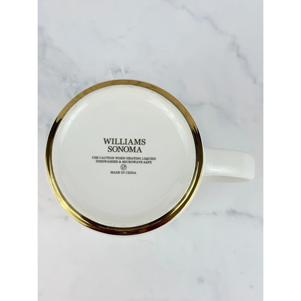 Williams Sonoma Gold Monogram Mug Letter 